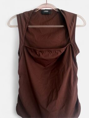 Cider Chocolate Brown Sleeveless Tank Top